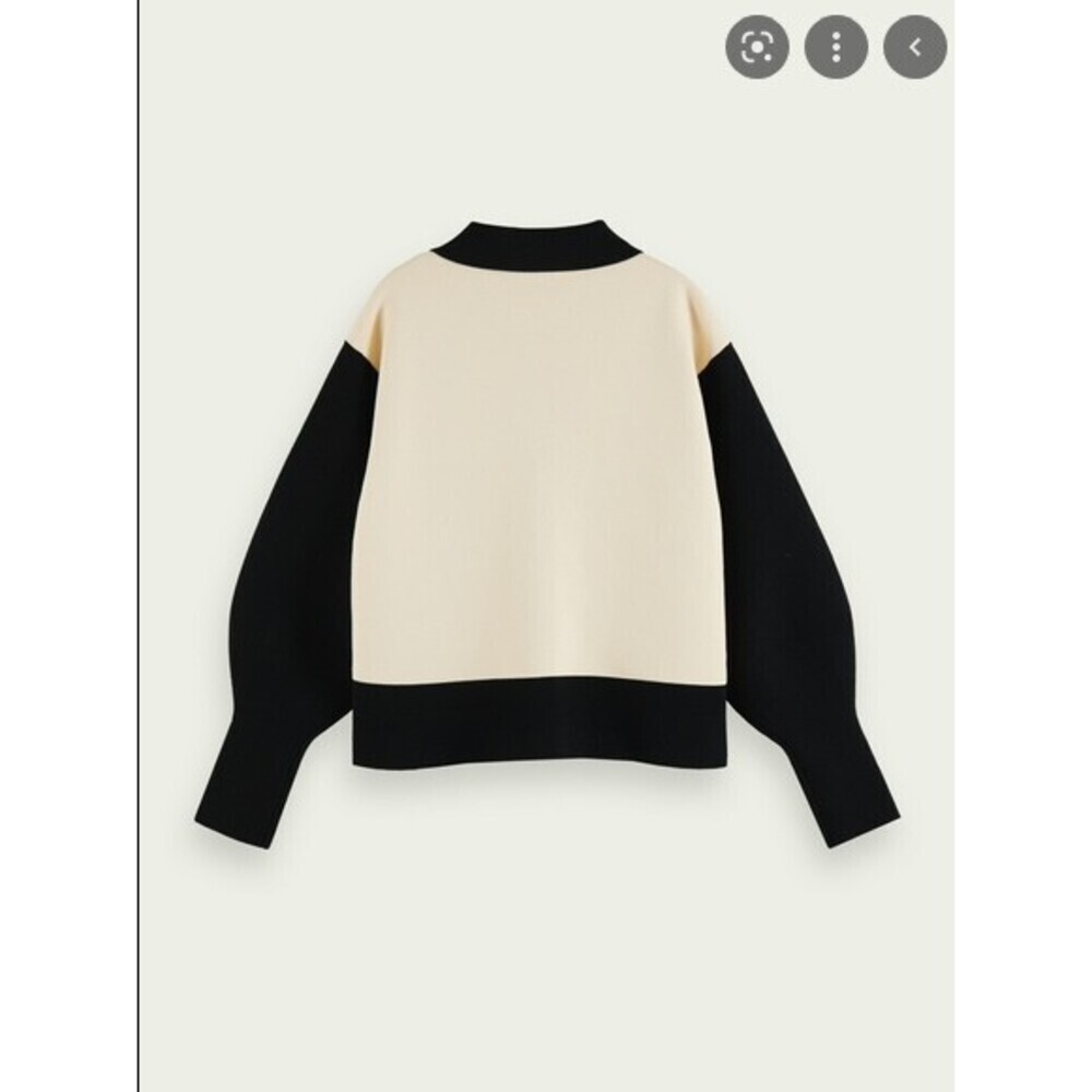 Anthropologie Colorblock Snap-Front Long Sleeve Sweater Cardigan Jacket (NWT) - Picture 10 of 13